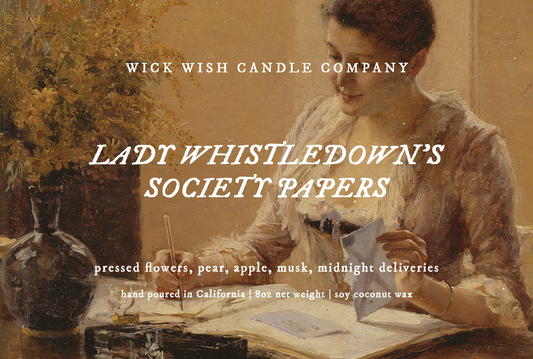 Lady Whistledown's Society Papers - Soy Coconut Candle