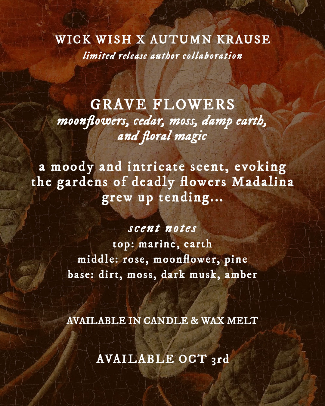Grave Flowers - Autumn Krause - Wax Melt - Clamshell