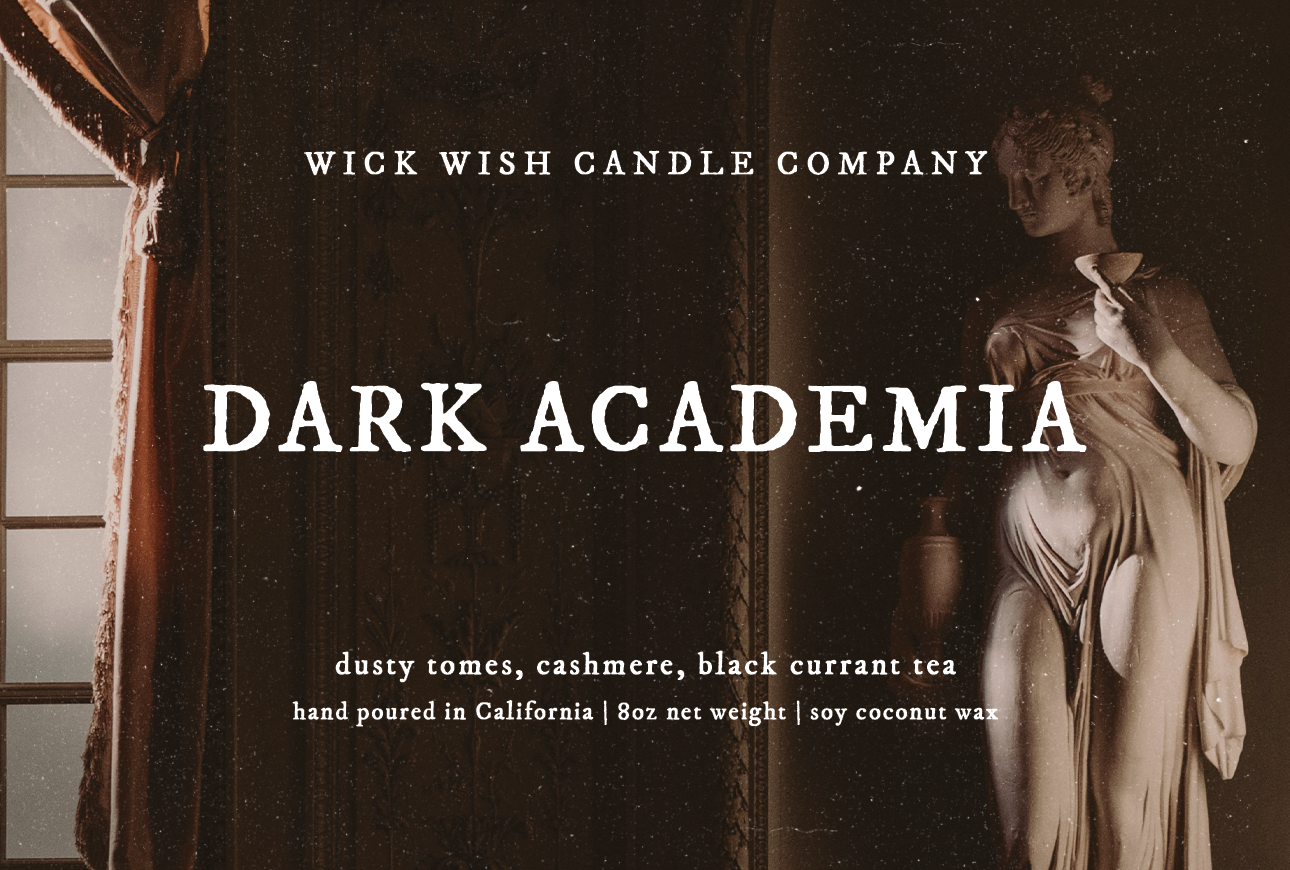 Dark Academia - Soy Coconut Candle