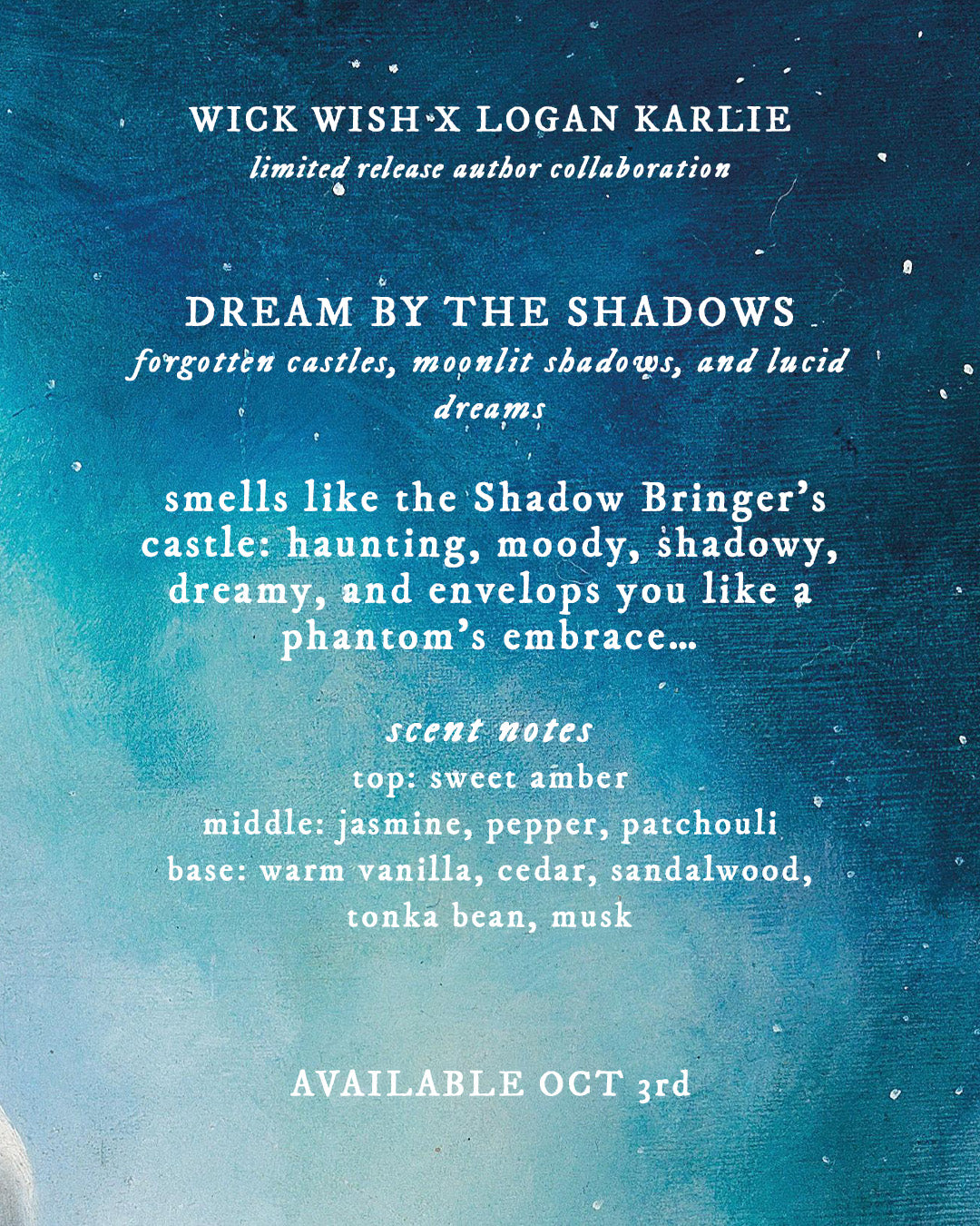 Dream by the Shadows - Logan Karlie - Soy Coconut Candle