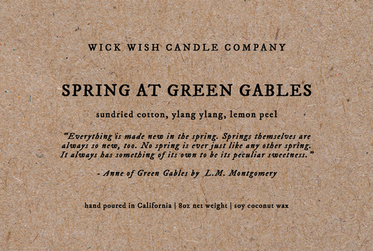 Spring at Green Gables - Soy Coconut Candle